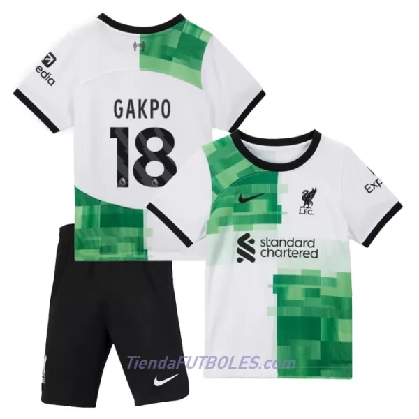 Conjunto Liverpool Gakpo 18 Niño Segunda 23/24