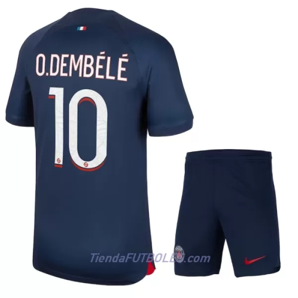 Conjunto Paris Saint-Germain Dembele 10 Niño Primera 23/24