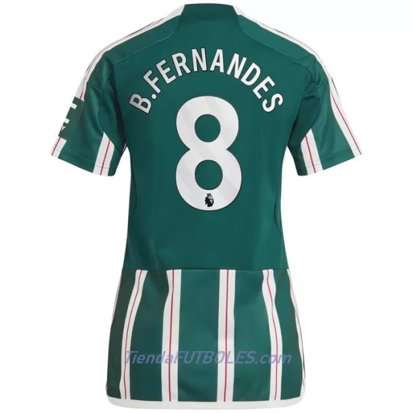 Camiseta Manchester United Bruno Fernandes 8 Mujer Segunda 23/24