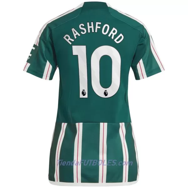 Camiseta Manchester United Rashford 10 Mujer Segunda 23/24