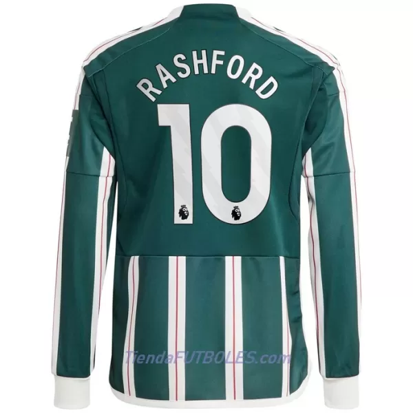 Camiseta Manga Larga Manchester United Rashford 10 Hombre Segunda 23/24