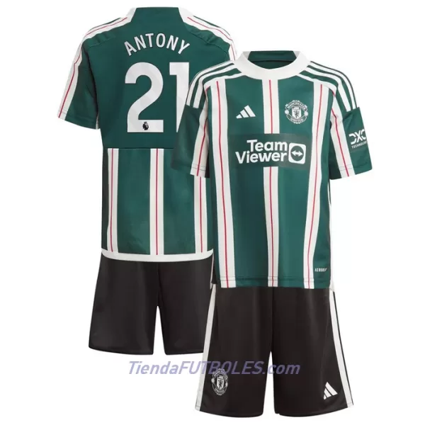 Conjunto Manchester United Antony 21 Niño Segunda 23/24