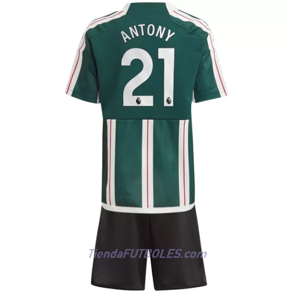 Conjunto Manchester United Antony 21 Niño Segunda 23/24