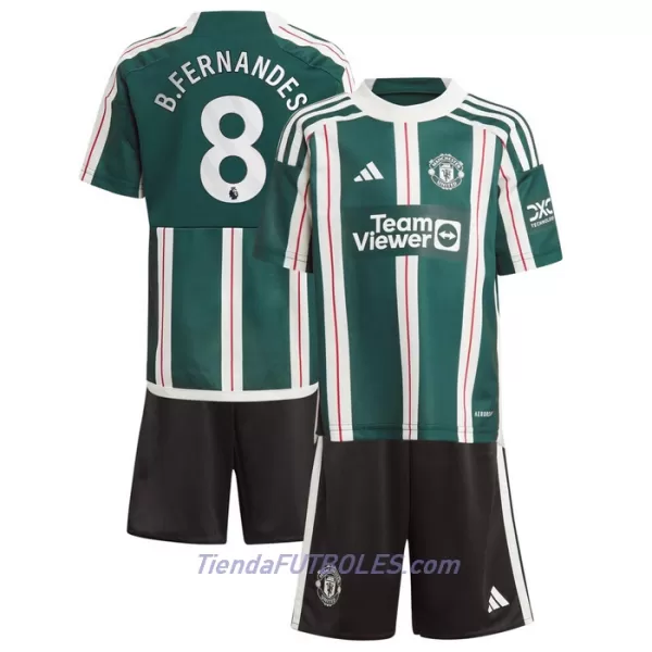 Conjunto Manchester United Bruno Fernandes 8 Niño Segunda 23/24