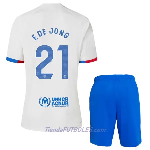 Conjunto FC Barcelona Frenkie de Jong 21 Niño Segunda 23/24