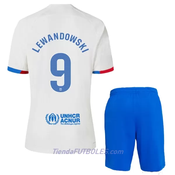 Conjunto FC Barcelona Lewandowski 9 Niño Segunda 23/24