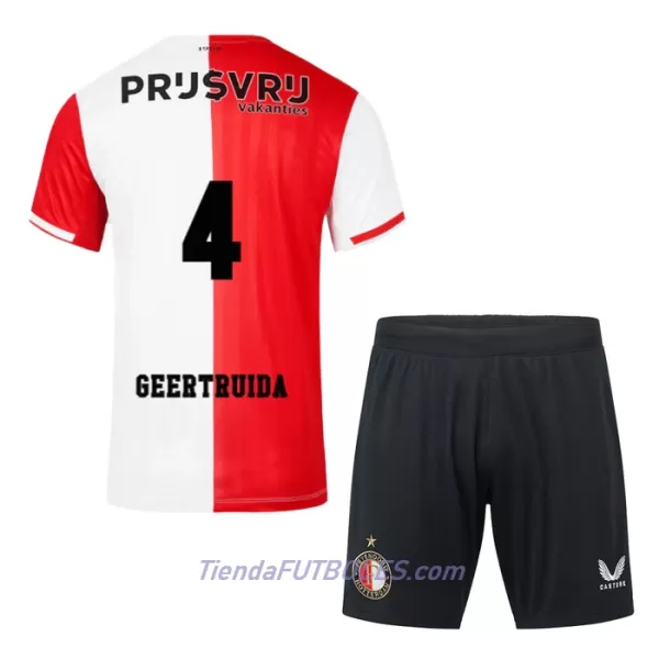 Conjunto Feyenoord Rotterdam Geertruida 4 Niño Primera 23/24