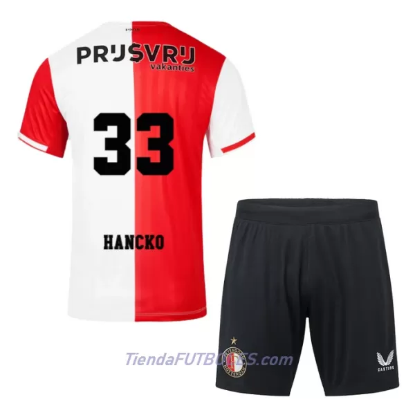 Conjunto Feyenoord Rotterdam Hancko 33 Niño Primera 23/24