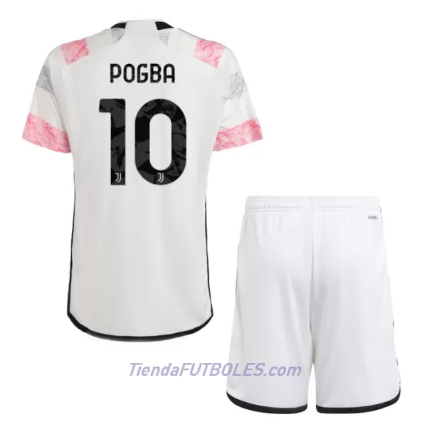 Conjunto Juventus Pogba 10 Niño Segunda 23/24