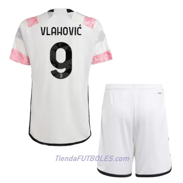 Conjunto Juventus Vlahovic 9 Niño Segunda 23/24