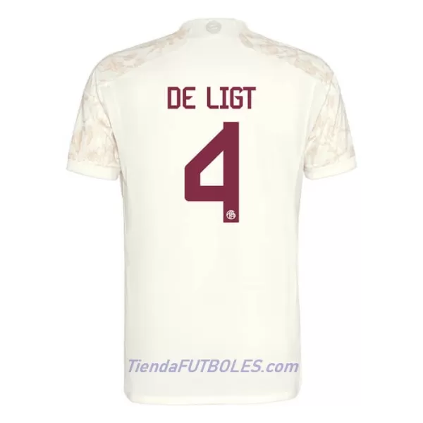 Camiseta FC Bayern de Múnich De Ligt 4 Champions League Hombre Tercera 23/24