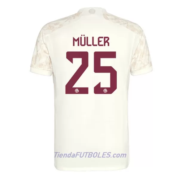 Camiseta FC Bayern de Múnich Müller 25 Champions League Hombre Tercera 23/24