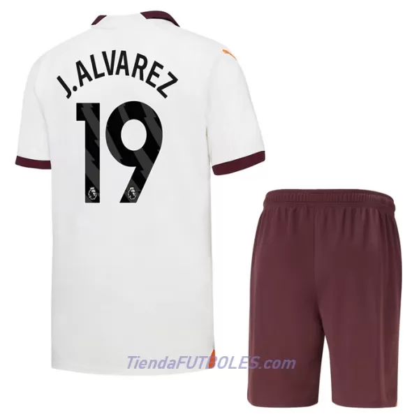 Conjunto Manchester City J. Alvarez 19 Niño Segunda 23/24