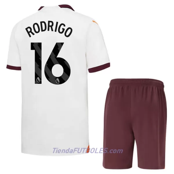 Conjunto Manchester City Rodrigo 16 Niño Segunda 23/24
