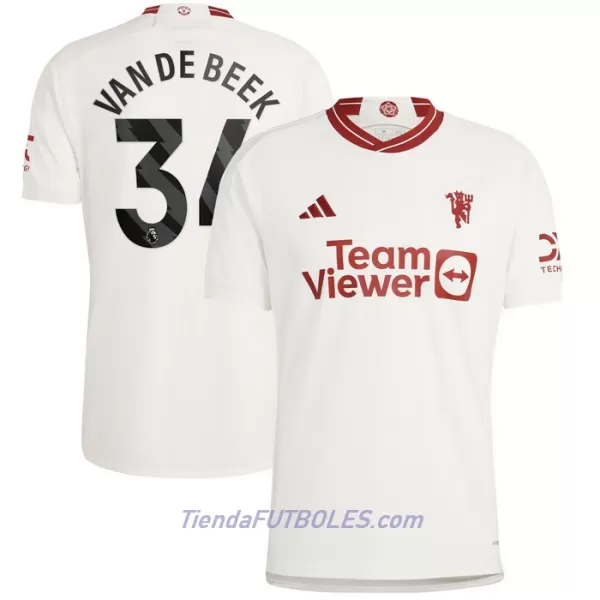 Camiseta Manchester United Van De Beek 34 Hombre Tercera 23/24