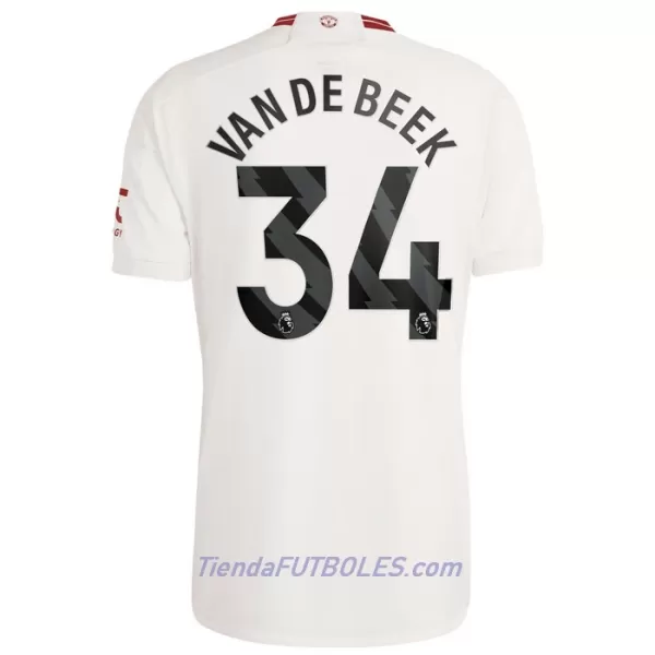 Camiseta Manchester United Van De Beek 34 Hombre Tercera 23/24