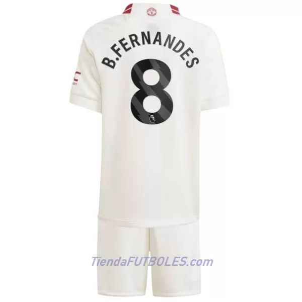 Conjunto Manchester United Bruno Fernandes 8 Niño Tercera 23/24