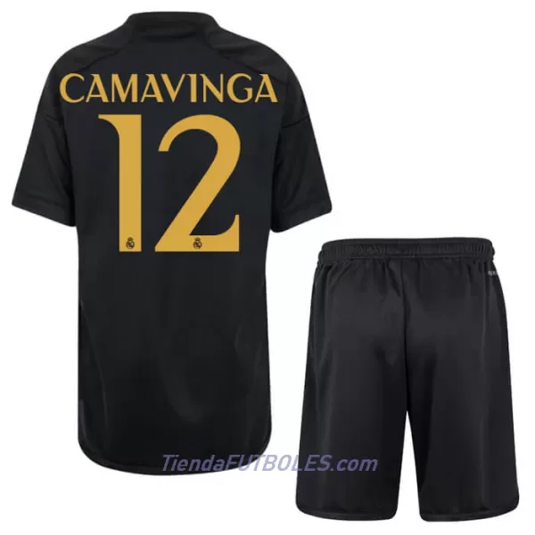 Conjunto Real Madrid Camavinga 12 Niño Tercera 23/24