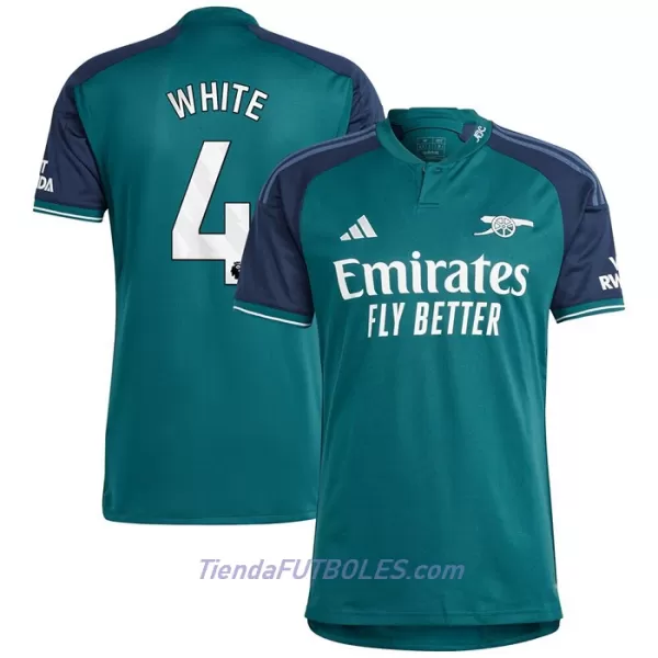 Camiseta Arsenal White 4 Hombre Tercera 23/24