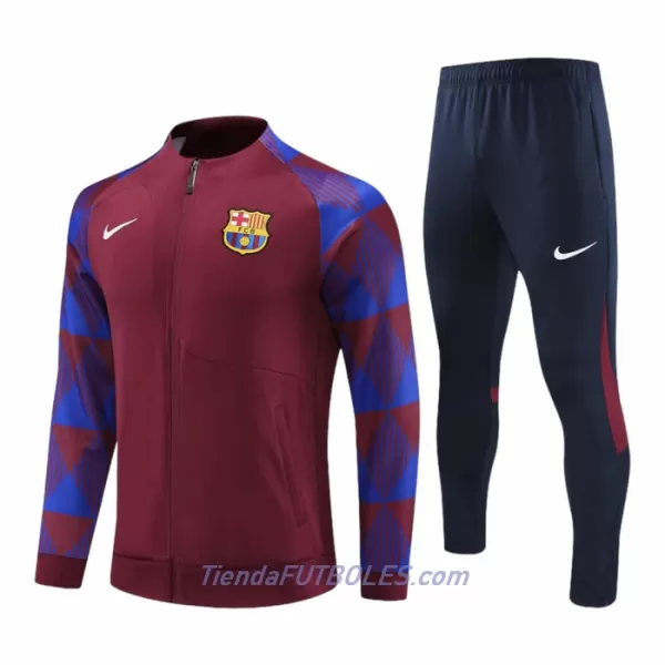 FC Barcelona Conjunto De Chaqueta De Entrenamiento Hombre Cremallera Cuarto 23/24 Roja