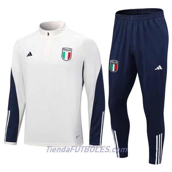 Italia Chándal De Entrenamiento Hombre Cremallera Cuarto 23/24 Blanca