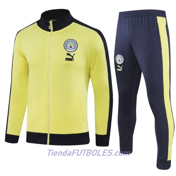 Manchester City Conjunto De Chaqueta De Entrenamiento Hombre 23/24 Amarilla