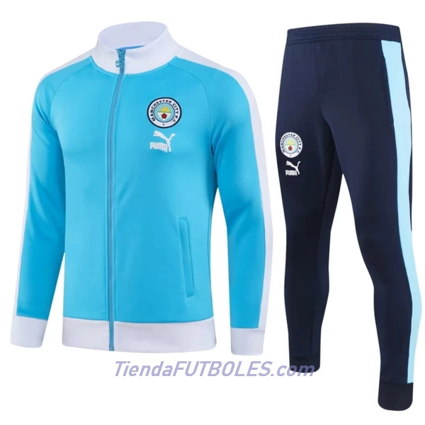 Manchester City Conjunto De Chaqueta De Entrenamiento Hombre 23/24 Azul