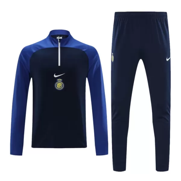 Al Nassr Sudadera De Entrenamiento Hombre Cremallera Cuarto 23/24 Azul Negro