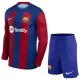 Conjunto Manga Larga FC Barcelona Niño Primera 23/24