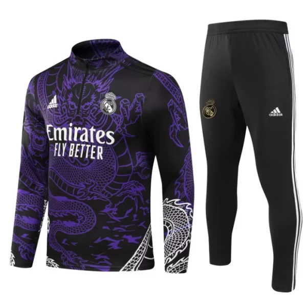 Real Madrid Dragon Sudadera De Entrenamiento Niño Cremallera Cuarto 23/24 Púrpura