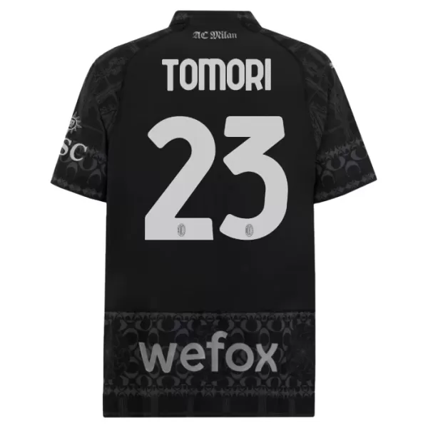 Camiseta AC Milan Fikayo Tomori 23 Cuarta Hombre 23/24 Negra