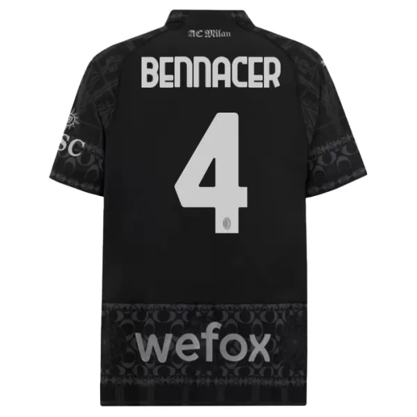 Camiseta AC Milan Ismael Bennacer 4 Cuarta Hombre 23/24 Negra