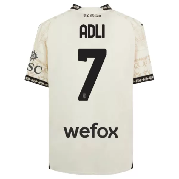 Camiseta AC Milan Yacine Adli 7 Cuarta Hombre 23/24 Blanca