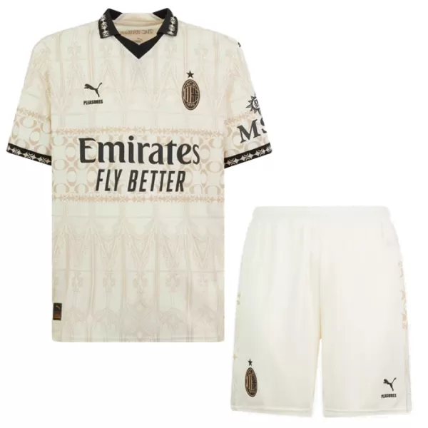 Conjunto AC Milan Cuarta Niño 23/24 Blanca