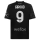 Conjunto AC Milan Olivier Giroud 9 Cuarta Niño 23/24 Negra