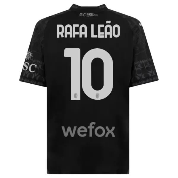 Conjunto AC Milan Rafael Leao 10 Cuarta Niño 23/24 Negra