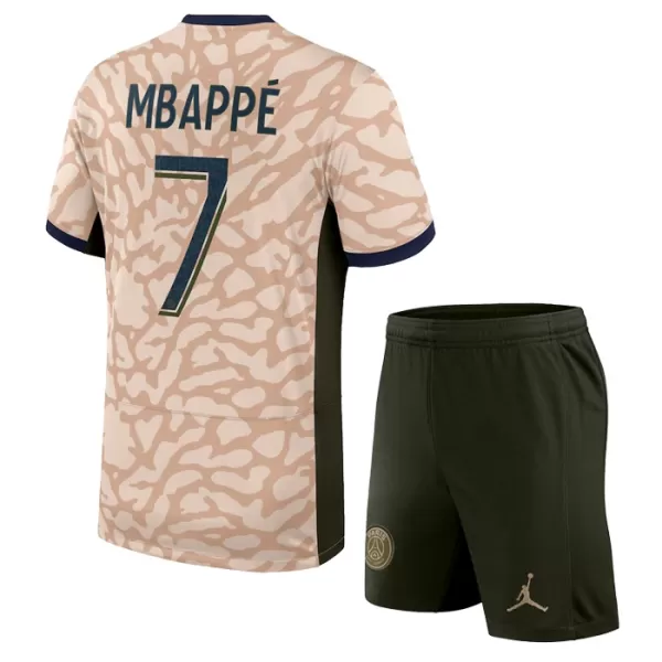 Conjunto Paris Saint-Germain Mbappé 7 Cuarta Niño Jordan 23/24