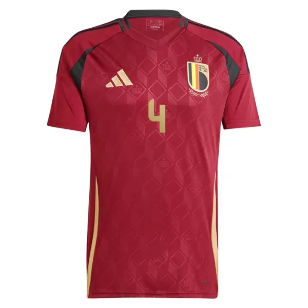 Camiseta Bélgica Faes 4 Hombre Primera Euro 2024