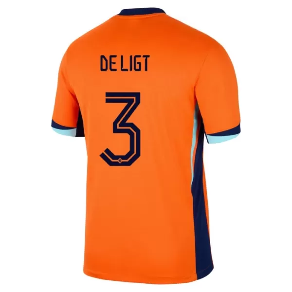 Camiseta Países Bajos De Ligt 3 Hombre Primera Euro 2024