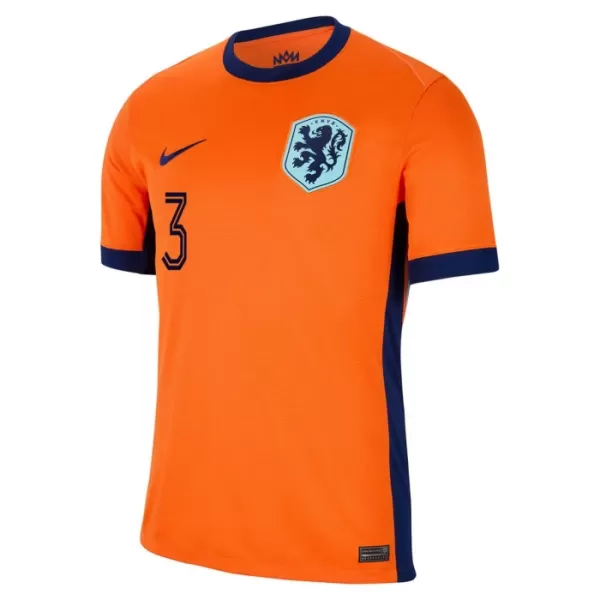 Camiseta Países Bajos De Ligt 3 Hombre Primera Euro 2024