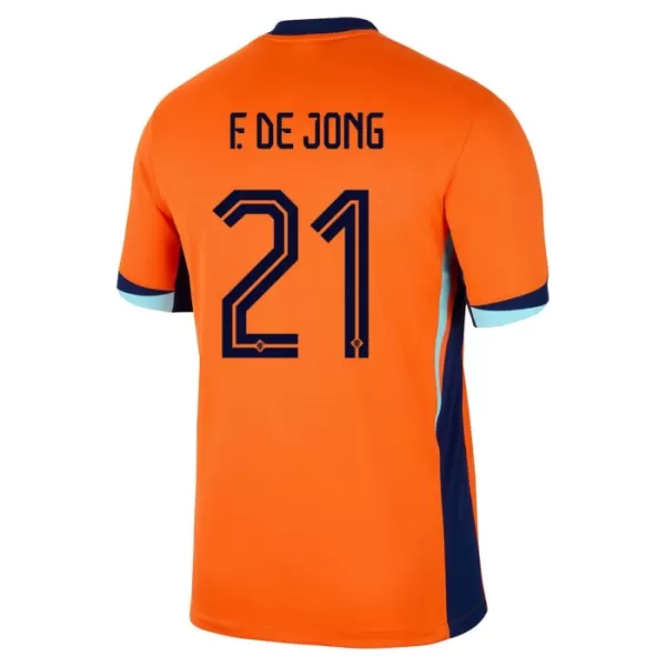 Camiseta Países Bajos Frenkie de Jong 21 Hombre Primera Euro 2024