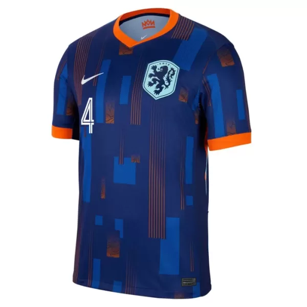 Camiseta Países Bajos Virgil 4 Hombre Segunda Euro 2024
