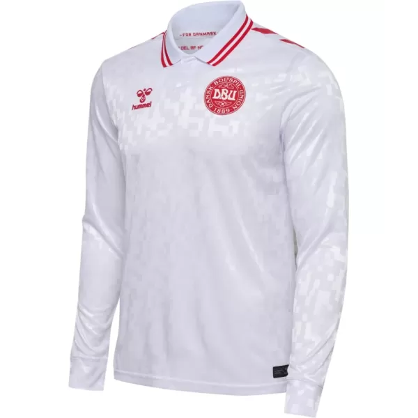 Camiseta Manga Larga Dinamarca Hombre Segunda Euro 2024
