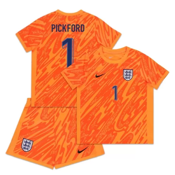 Conjunto Portero Inglaterra Pickford 1 Niño Euro 2024 Naranja