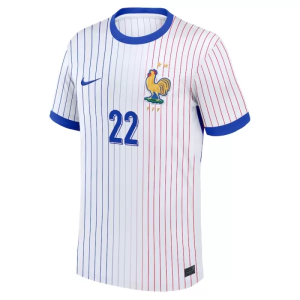 Camiseta Francia T. Hernandez 22 Hombre Segunda Euro 2024