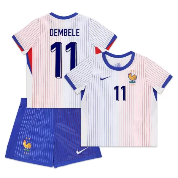 Conjunto Francia Dembele 11 Niño Segunda Euro 2024