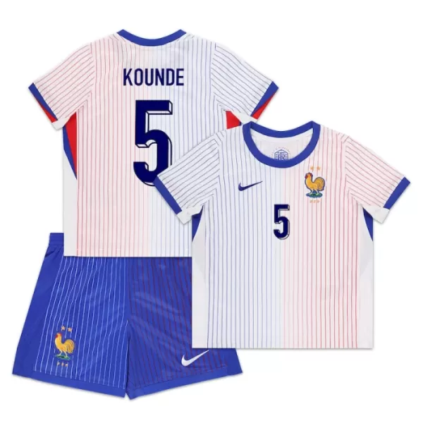 Conjunto Francia Kounde 5 Niño Segunda Euro 2024