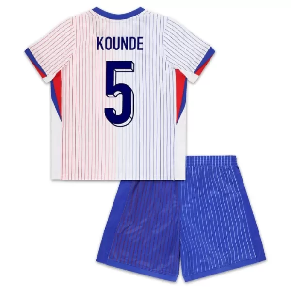 Conjunto Francia Kounde 5 Niño Segunda Euro 2024