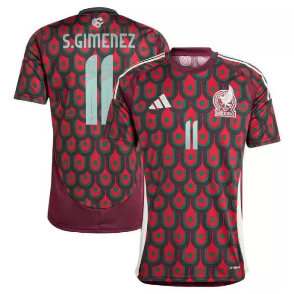 Camiseta México Santiago Gimenez 11 Hombre Primera 2024