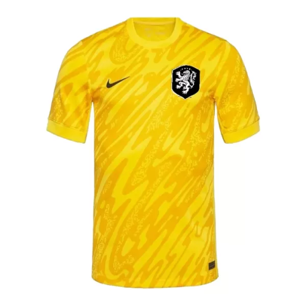 Camiseta Portero Países Bajos Hombre Euro 2024 Amarilla